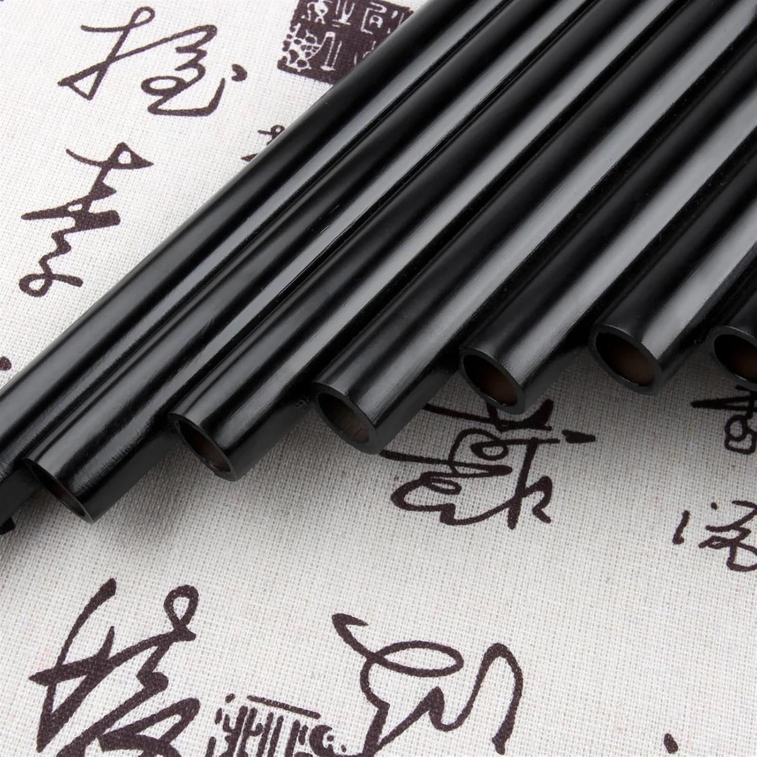 Black 18 PipesFlute F Key Pan Pipes Woodwind Instrument Traditional Musical Instrument (Color : Left)