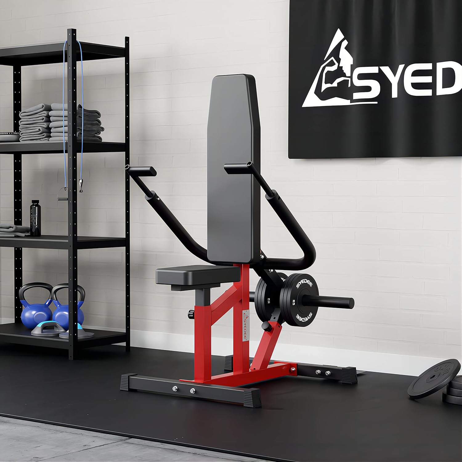 Seated Dip Machine Plate Loaded- Tricep Dip Press Machine with Cable Bar for Biceps Chest Training, Hold up to 400LBS