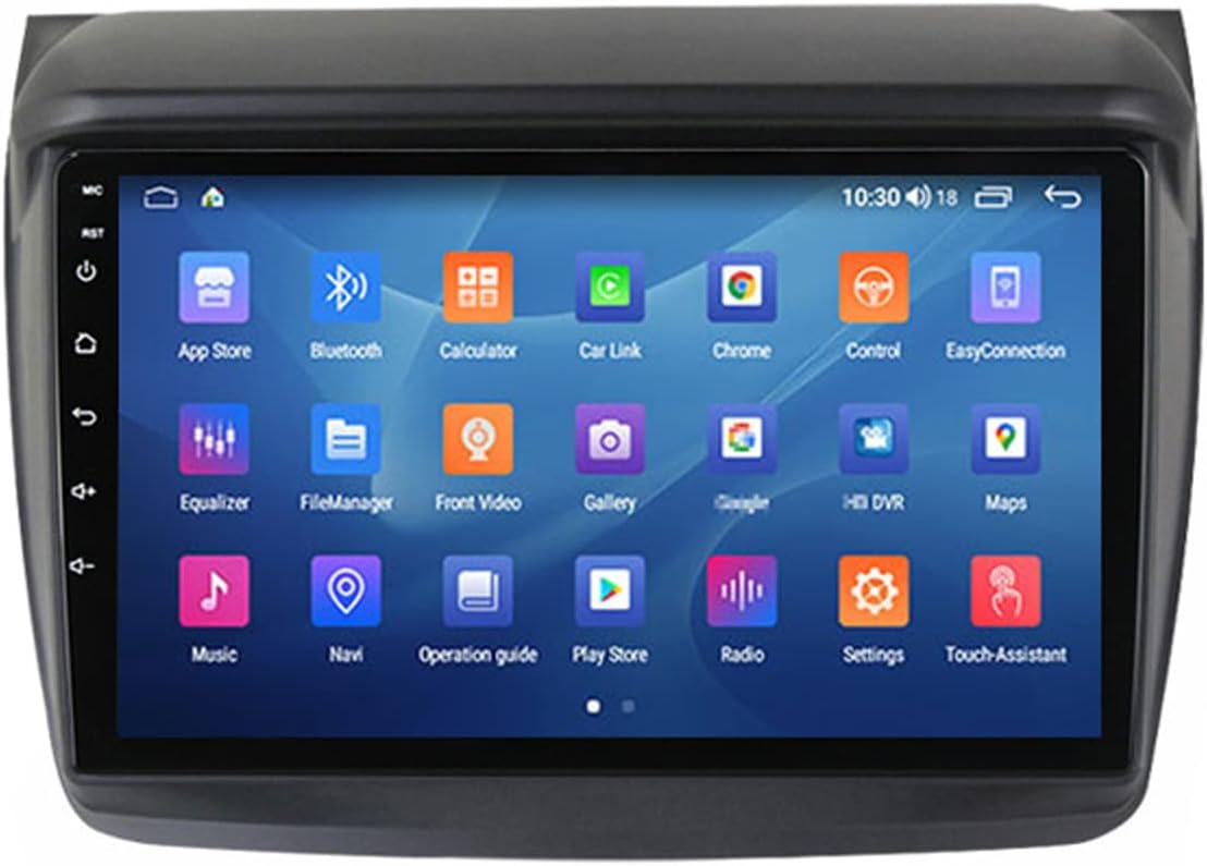 9 Inch Car Stereo Double Din Bluetooth Touch Screen FM Radio Car MP5 Player with Backup Camera, for Mitsubishi Pajero Sport 2 L200 2008-2016 Support Carplay/DSP/Mirrorlink/SWC