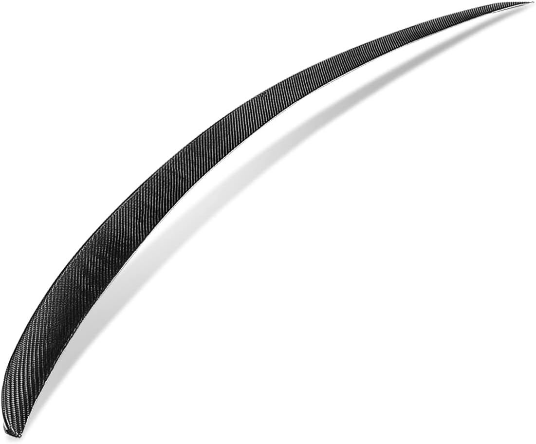 DNA MOTORING 2-SPC-6150-CF Glossy Black P-Style Duck Bill Rear Carbon Fiber Car Trunk Lid Spoiler Compatible with 2015-2019 X6