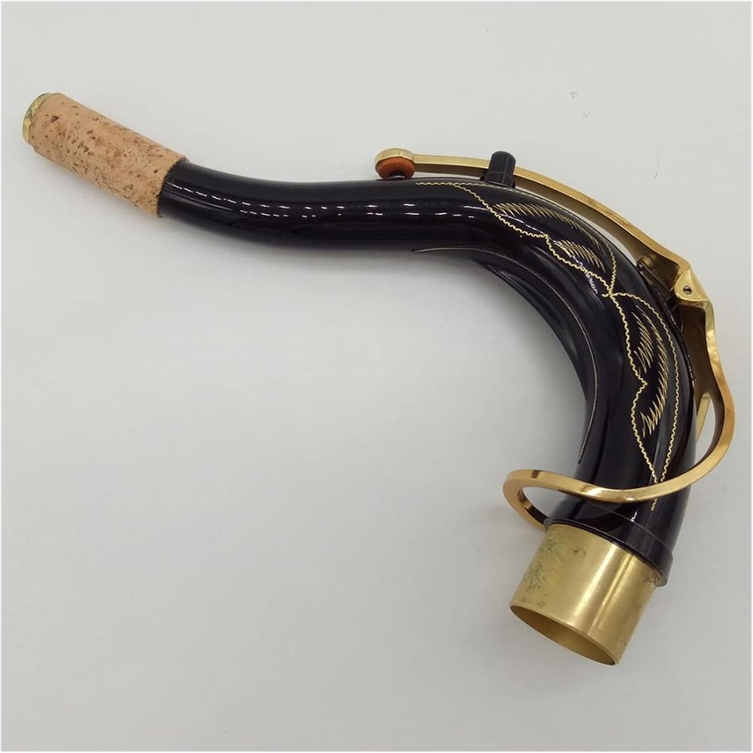 Saxophone Straight Tenor Saxophone Black Lacquer with Case Sax Tenor Mouthpiece Reeds Neck Musical Instrument Accessories Key Type Woodwind Instrument (Color : Black)