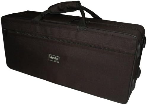 Mendini By Cecilio Alto Saxophone for Beginners with Tuner, Mouthpiece, Case, 10 Reeds, Grease, Cleaning Cloth & Rod, Gloves, Strap, Book (Black Silver)