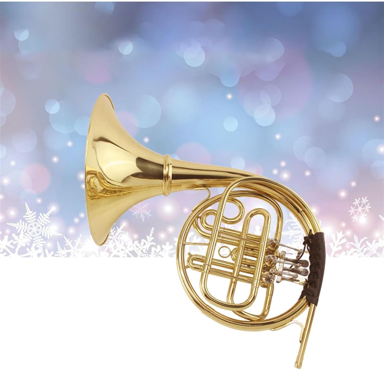 Brass French Horn B-flat Three-key Single Horn Band Performance Lacquered Gold Original Brass Mouthpiece