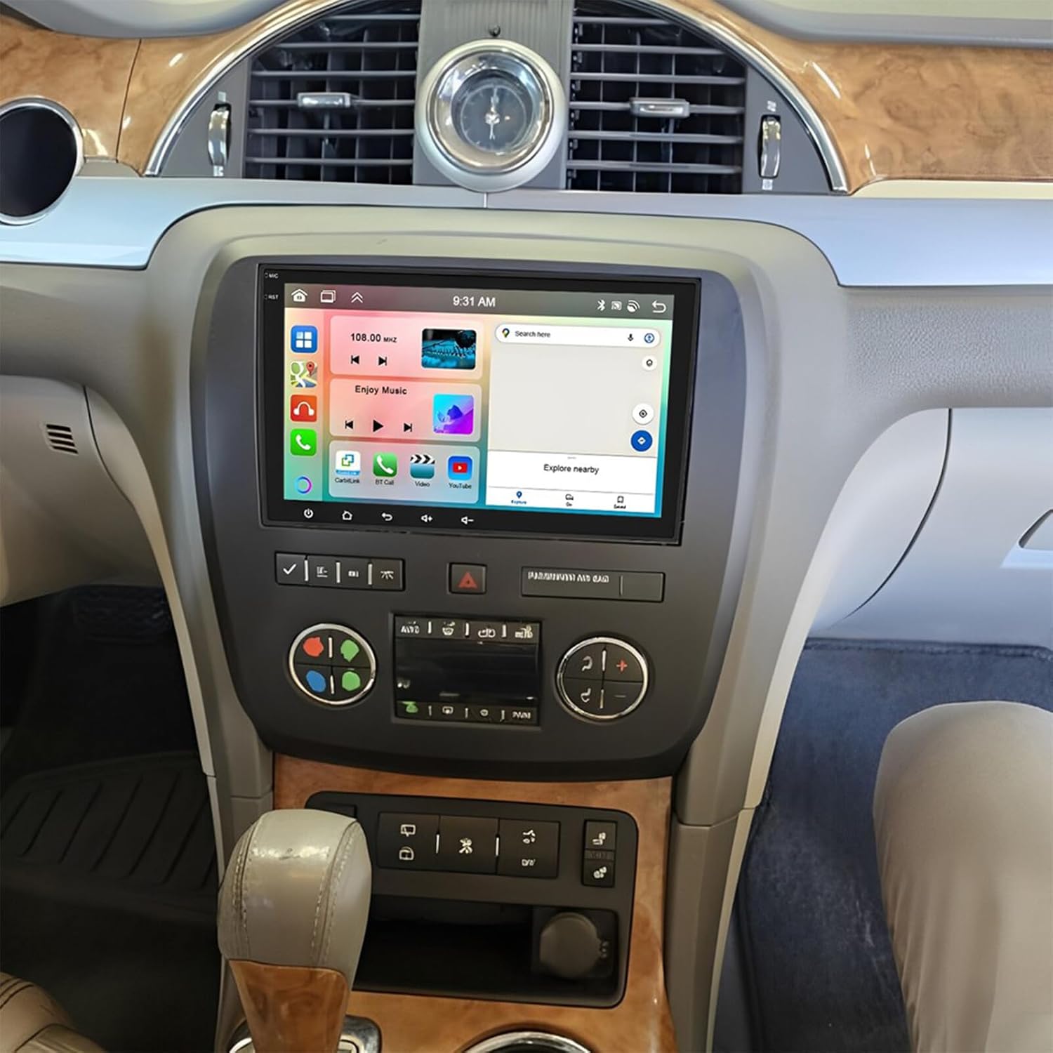 PHEZEN 8inch Touch Screen Android 13.0 Car Radio Fit for Chevrolet GMC,Car Stereo with Carplay & Android Auto Support Mirror Link, Car Audio Receivers GPS Navigation Multimedia Player- 2G+32GB