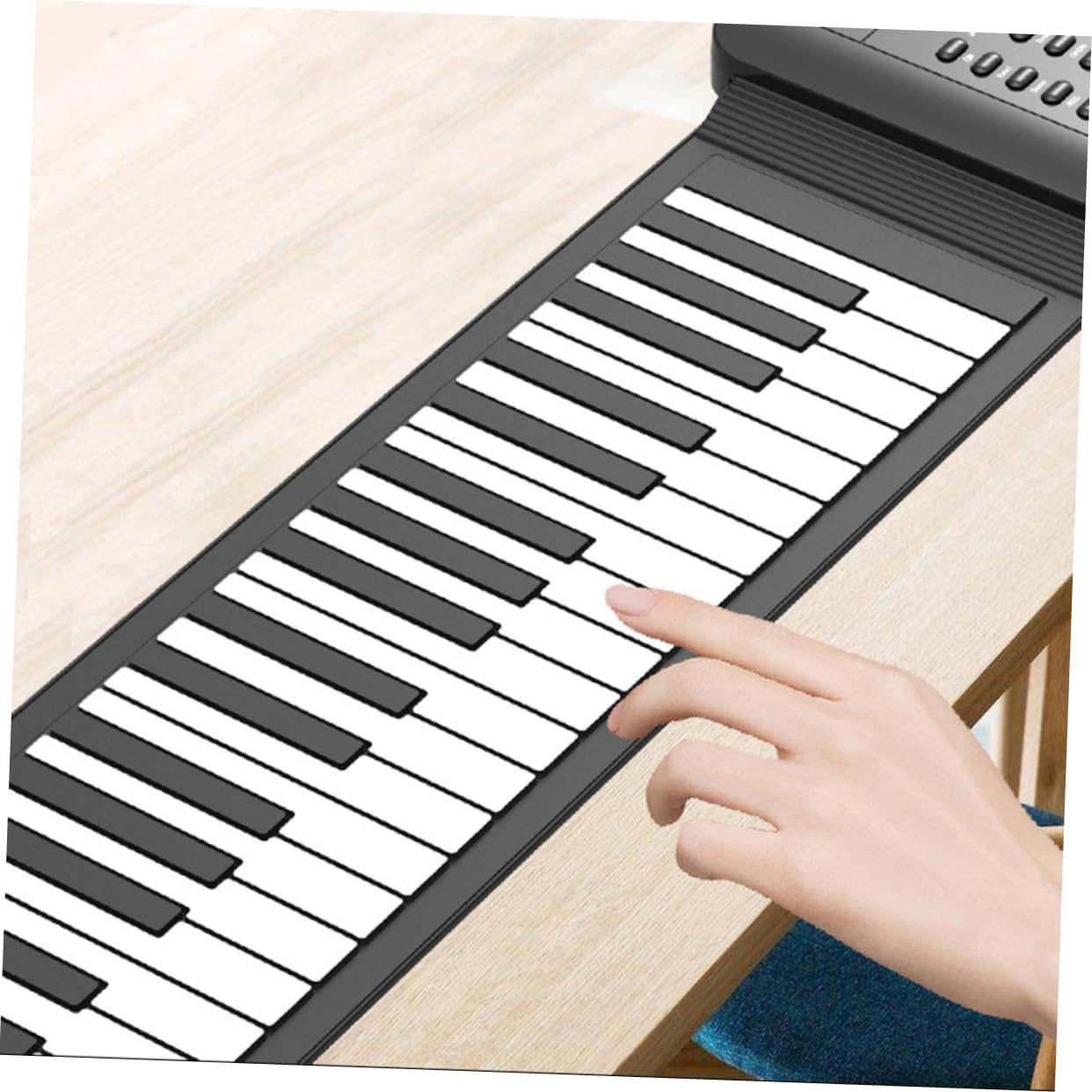 TOYANDONA Portable Key Hand Roll Piano Flexible Design High-fidelity Sound for Beginners Travel-friendly Electronic Keyboard for Music Practice and Learning