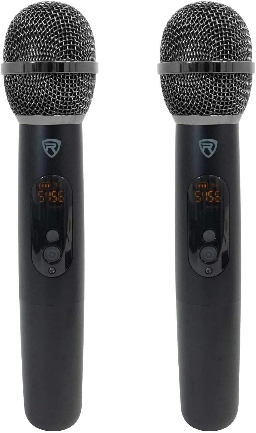 Rockville RWM23UA UHF Wireless Pro Rack Mount Dual Microphone System, 20 Channels, Long Range, Dual LCD Displays, Separate Outputs, for Karaoke and Live Performances