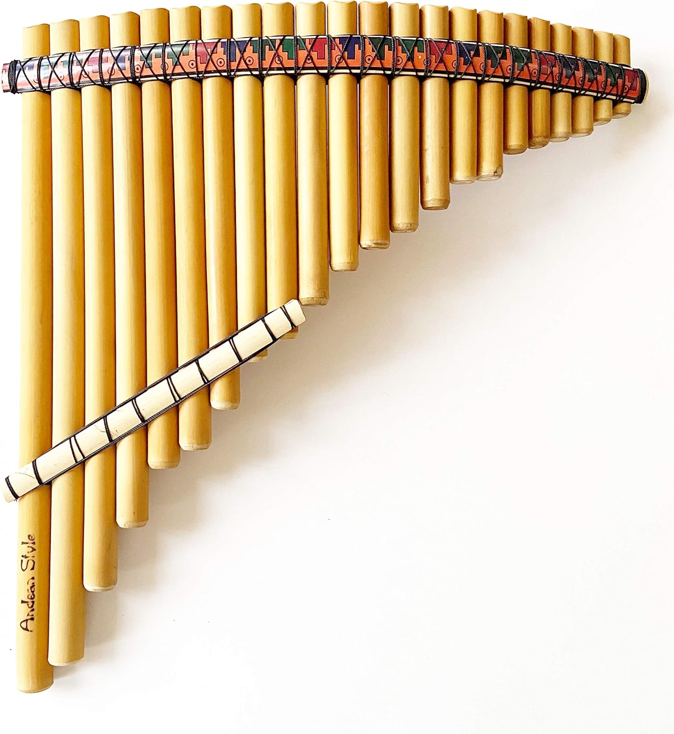 professional tenor pan flute 22 tubes tuned in G major (440) made of natural and quality bamboo pouch is included