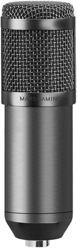 Microphone Professional Condenser Streaming HD PC Microphone with Dual Capture Filter, 5 in 1 Kit Black