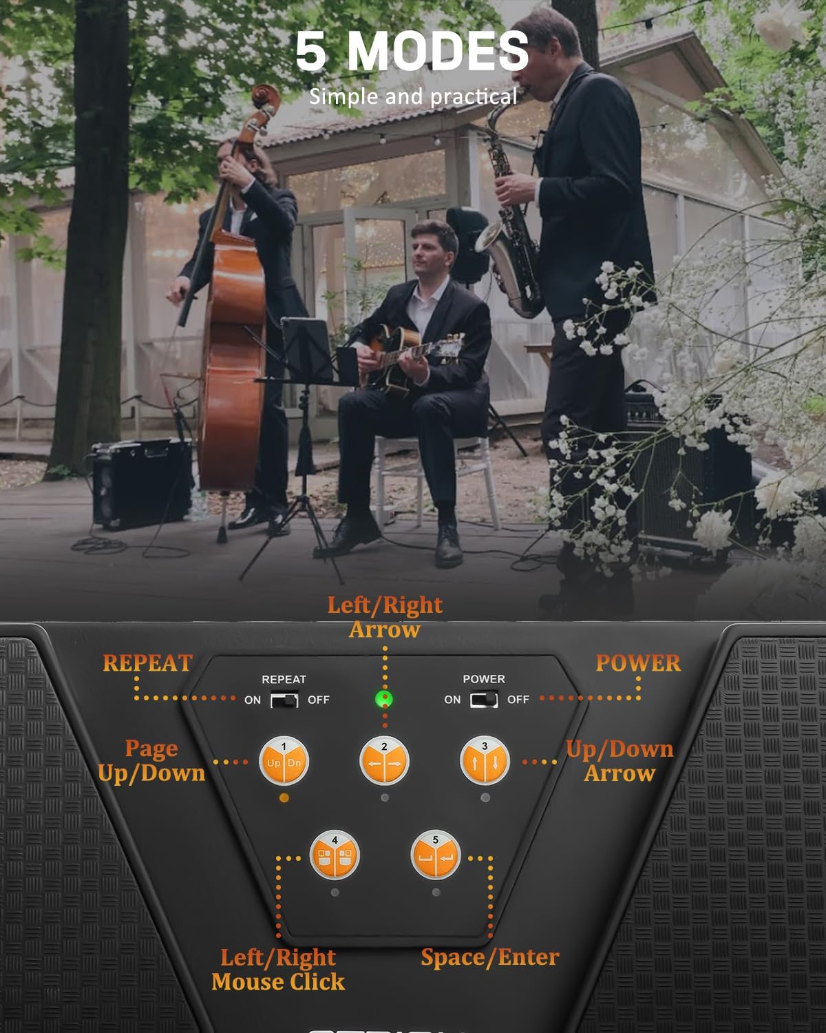 STRICH 88 Keys Weighted Keyboard with Sustain Pedal, Hammer-Action Digital Piano, SPT-10X Page Turner Pedal for Musical Instruments