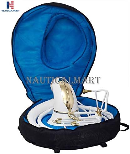 Brass Sousaphone Bb Big Bell Tubas | White Brass Includes Carry Bag & Mouthpiece | Handmade Musical Instrument Gift For Marching Bands