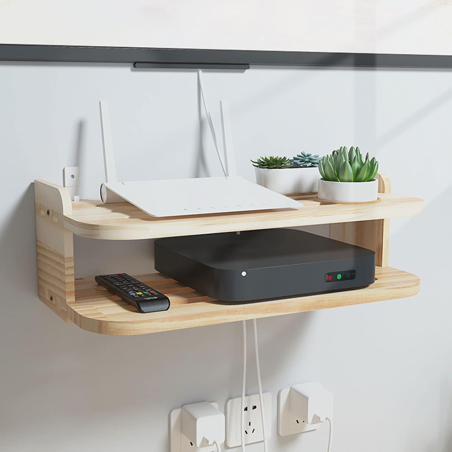 Wall Mounted TV Shelf Wall Shelf Floating Shelf TV Stand Media Console Unit Entertainment Centre Bedroom Living Room Office Storage Shelf TV Bracket Display Shelf Wall Mount Corner Shelves