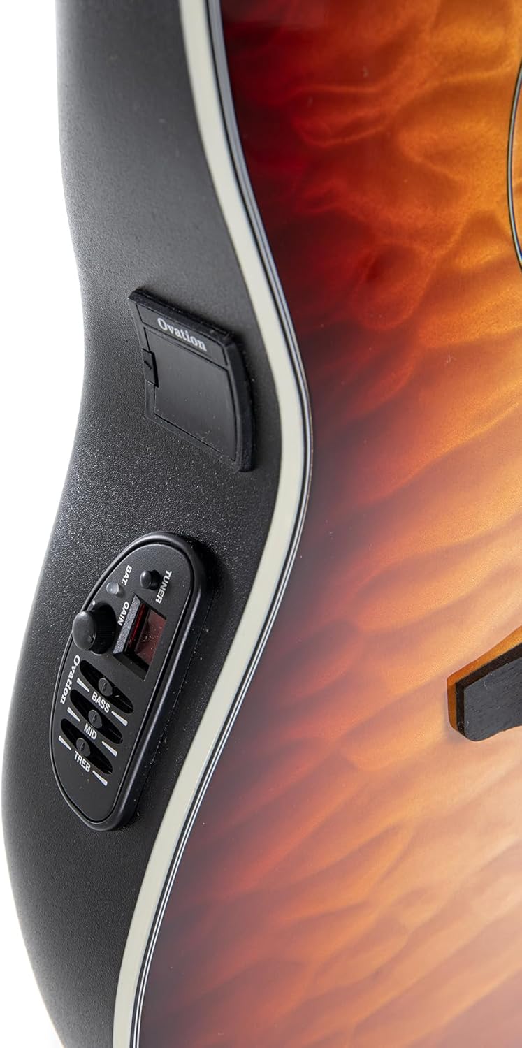 Ovation Celebrity Traditional Plus E-Acoustic Guitar CS24X-7C, CS/Mid/Cutaway, Cognac Burst Gloss