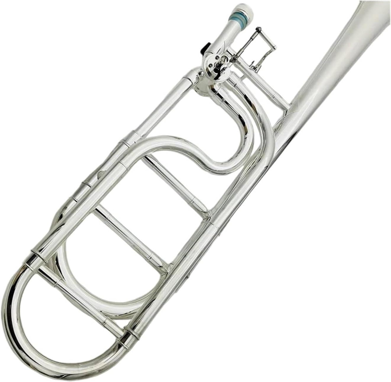Adult Trombone Instrument Tenor Bb/F Trombone Silver Plated Professional Performance Instrument With Case And Mouthpiece