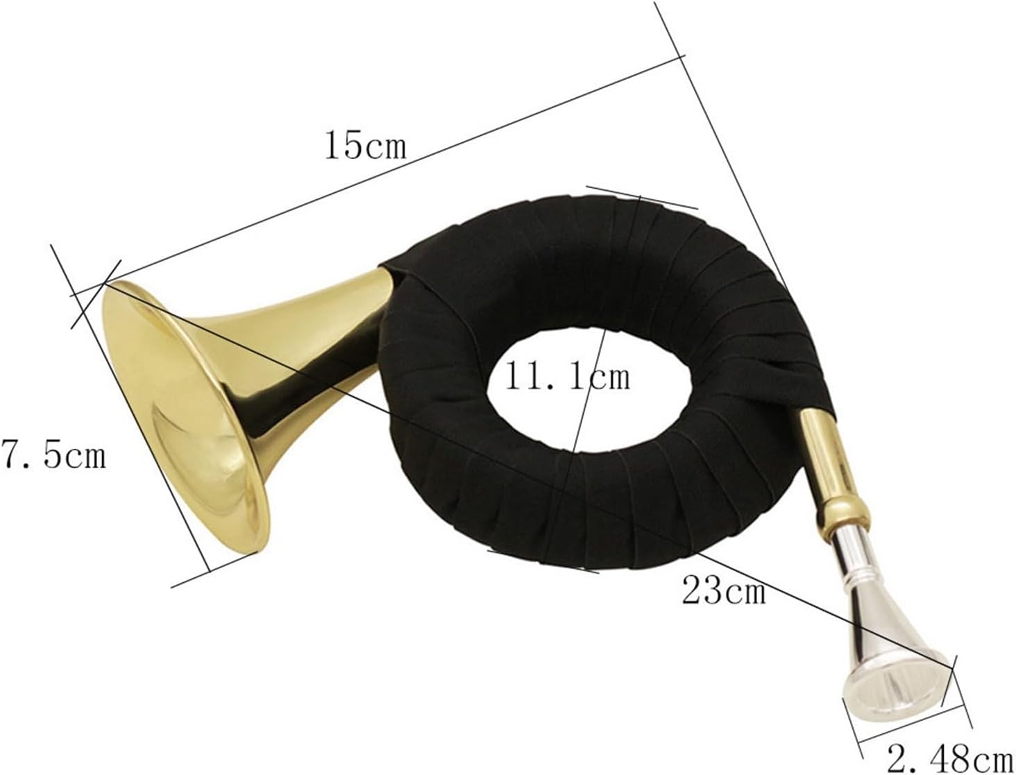 4 Key French Horn Professional Brass Wind Instrument Gold Mini Horn In Bb Key With Accessories(Set)