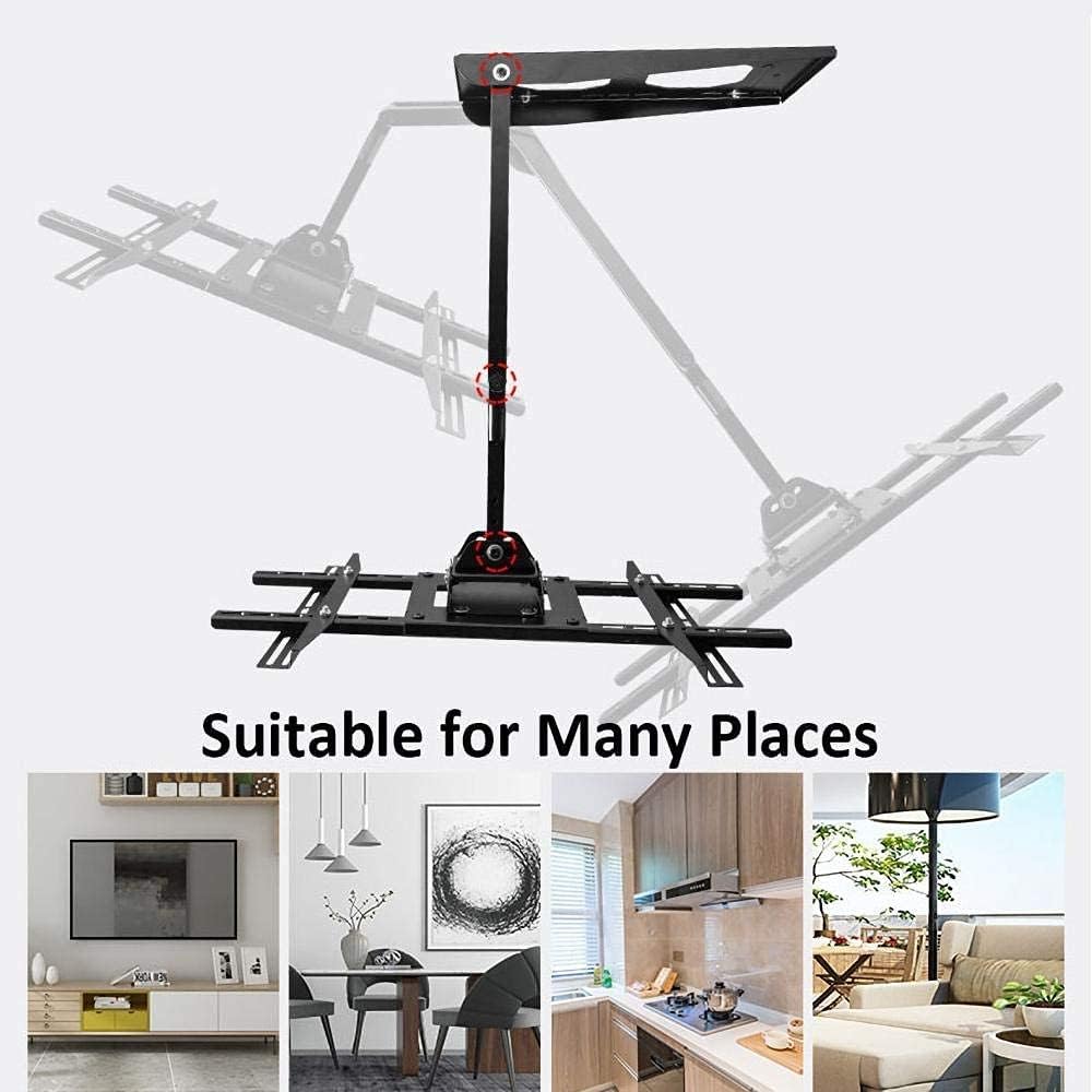 Sturdy Iron TV Wall Mount Stand for 32 50 inch TVs Swivel Tilt Bracket Height Adjustable Max 15KG 400x400mm. (Style #3 A)