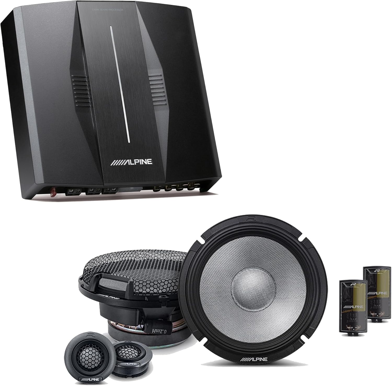 Alpine PXE-C80-88 OPTIM8 8-Channel Hi-Res Digital Sound Processor Amplifier w/ R2-S65C Bundle