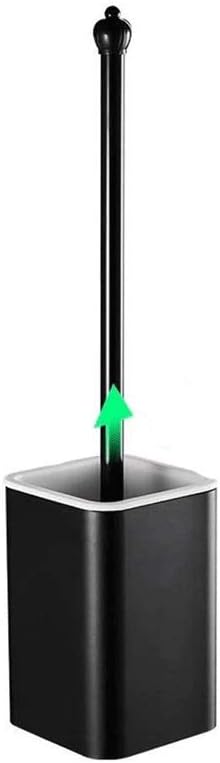 Toilet Brush Holder Standing Black Square Toilet Brush Holder for Bathroom Storage and Organization