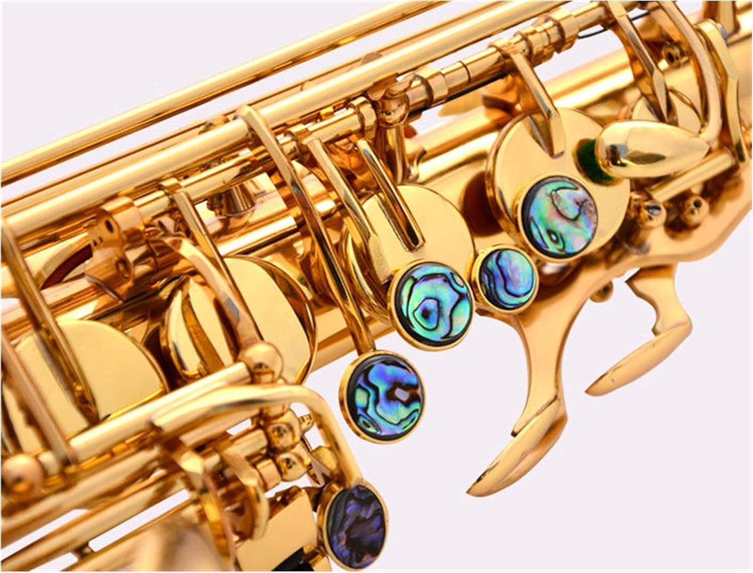 Saxophone Straight Double Button Muscle Abalone Button Alto E Flat Saxophone Children Adult Entry Beginner Exam Key Type Woodwind Instrument