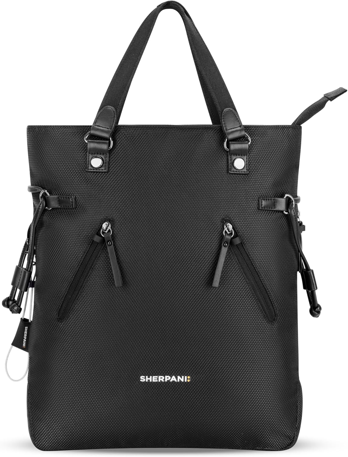 Sherpani Tempest, Anti Theft Convertible Backpack Tote, 14L Travel Backpack, Travel Gifts for Women, Handbags, RFID Protection, Metal Hardware, Fits 15” Laptop (No Sleeve) (Carbon)