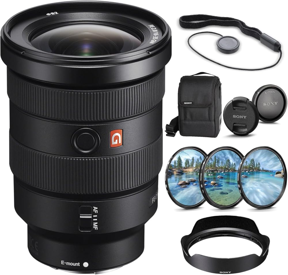 Sony FE 16-35mm f/2.8 GM Lens (SEL1635GM) + Filter Kit + Lens Cap Keeper + Cleaning Kit + More (Renewed)