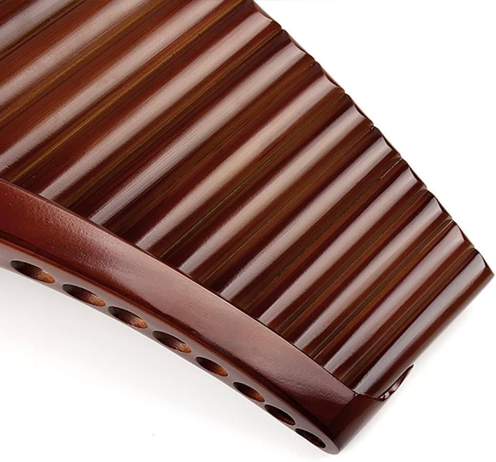 22 Pipes Pan Flute, Pan Pipes Woodwind Instrument, Traditional Musical Instrument Bamboo Pan Flute, for Beginners Learning Teaching (Size : G Key)