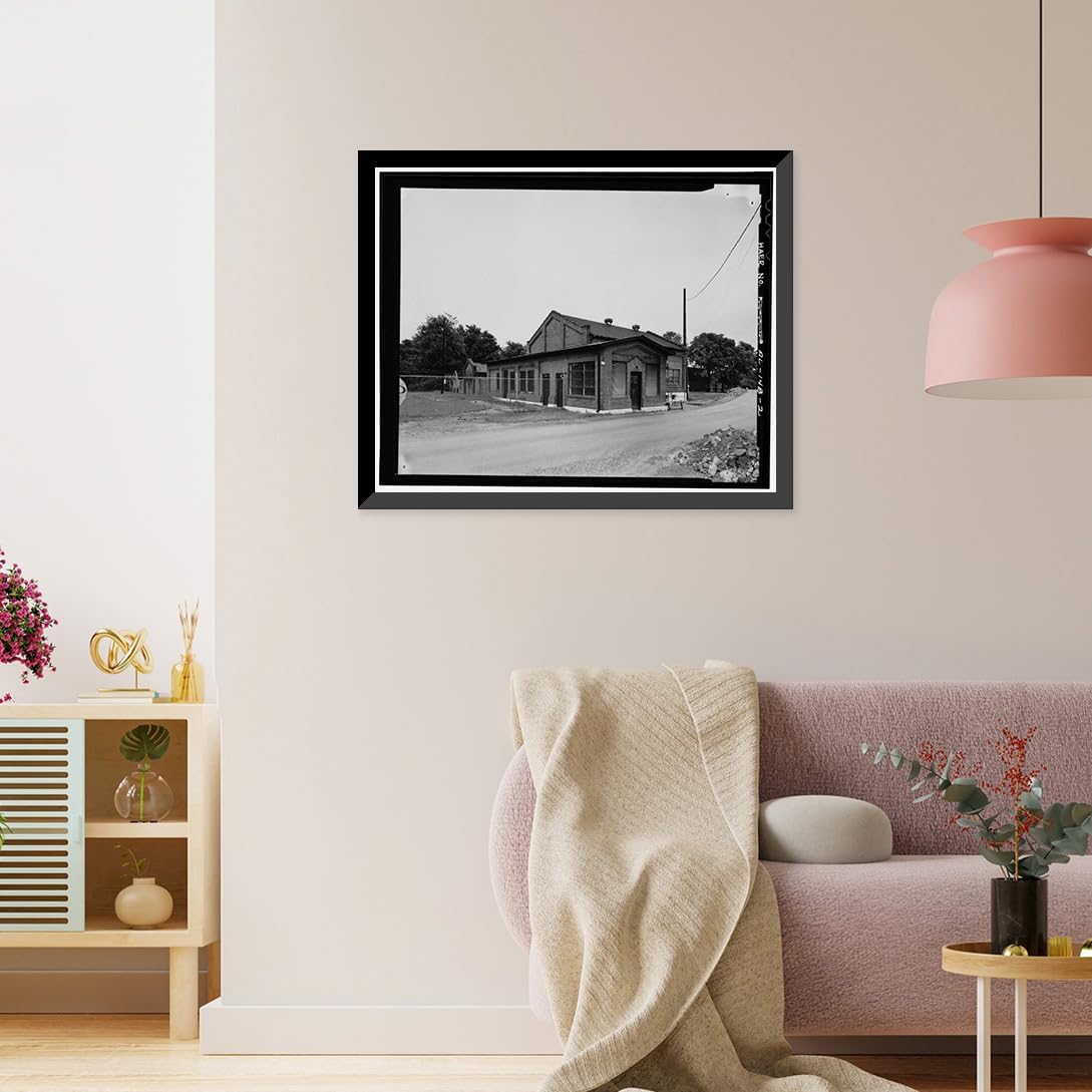 Historic Framed Print, Thomas By-Product Coke Works, Gatehouse & Weigh Station, 1200 Tenth Street West, Thomas, Jefferson County, AL - 2, 17-7/8