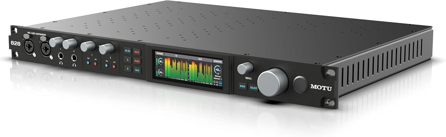 MOTU 828 28x32 USB3 audio interface for Mac, Windows and iOS with mixing and effects