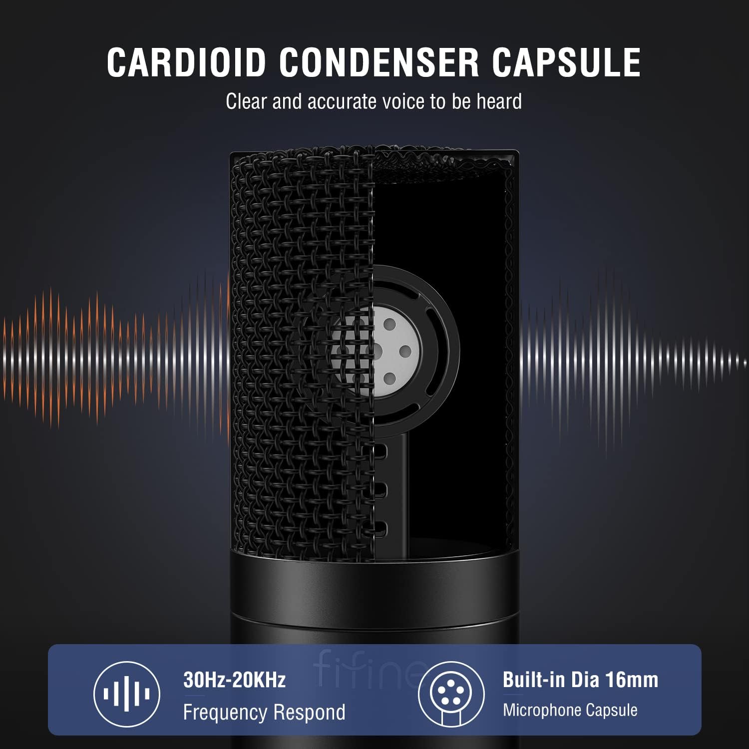 FIFINE XLR Condenser Microphone and Arm Stand Kit, Cardioid Studio Mic for Recording Voice-Over Streaming，Heavy Duty Boom Arm,Suspension Scissor Adjustable Mic Stand with Desk Mount(K669C+BM63)