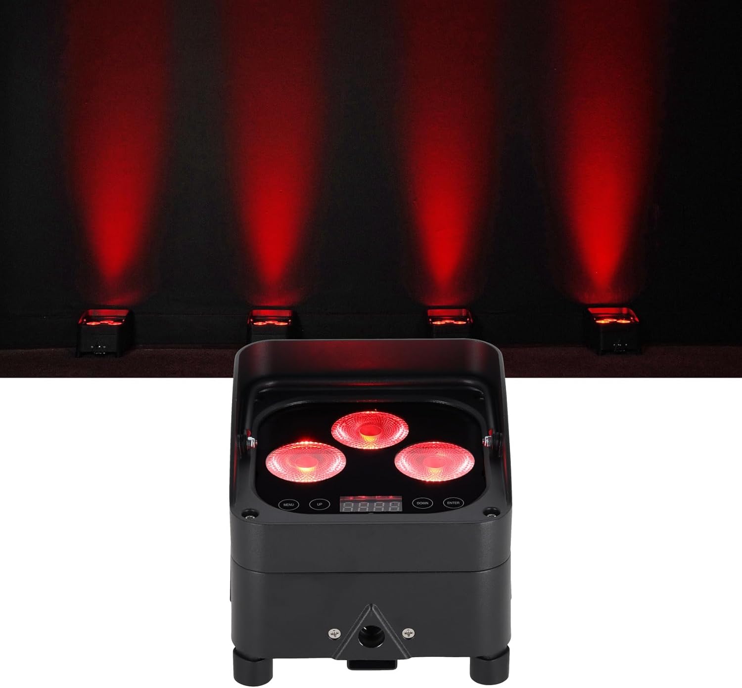 Rockville Wet PAR 50 25W Waterproof LED DJ Light, Wireless DMX, RF Remote, RGBWA+UV, Battery-Powered, IP64-Rated, Perfect for Outdoor Events and Mobile DJs