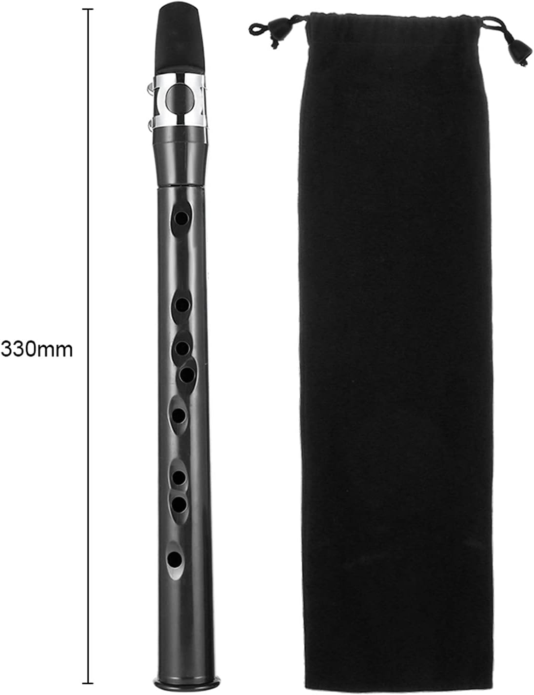 Sax Beginners Kit Mini Pocket Bb Saxophone Alto Mouthpiece ABS Sax Black Set Woodwind Musical Instruments Accessories Wind Instrument (Color : Silver Clip 2 Reeds)