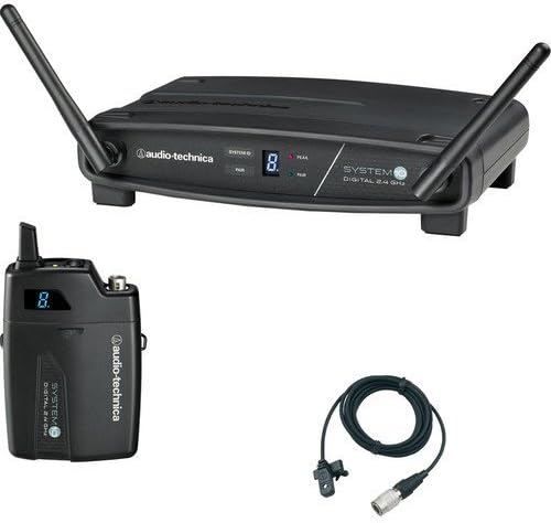 Audio-Technica ATW-1101/L System 10 Digital Wireless Lavalier Microphone Set with GM-1W Mobile Pack & 4-Hour Rapid Charger Kit