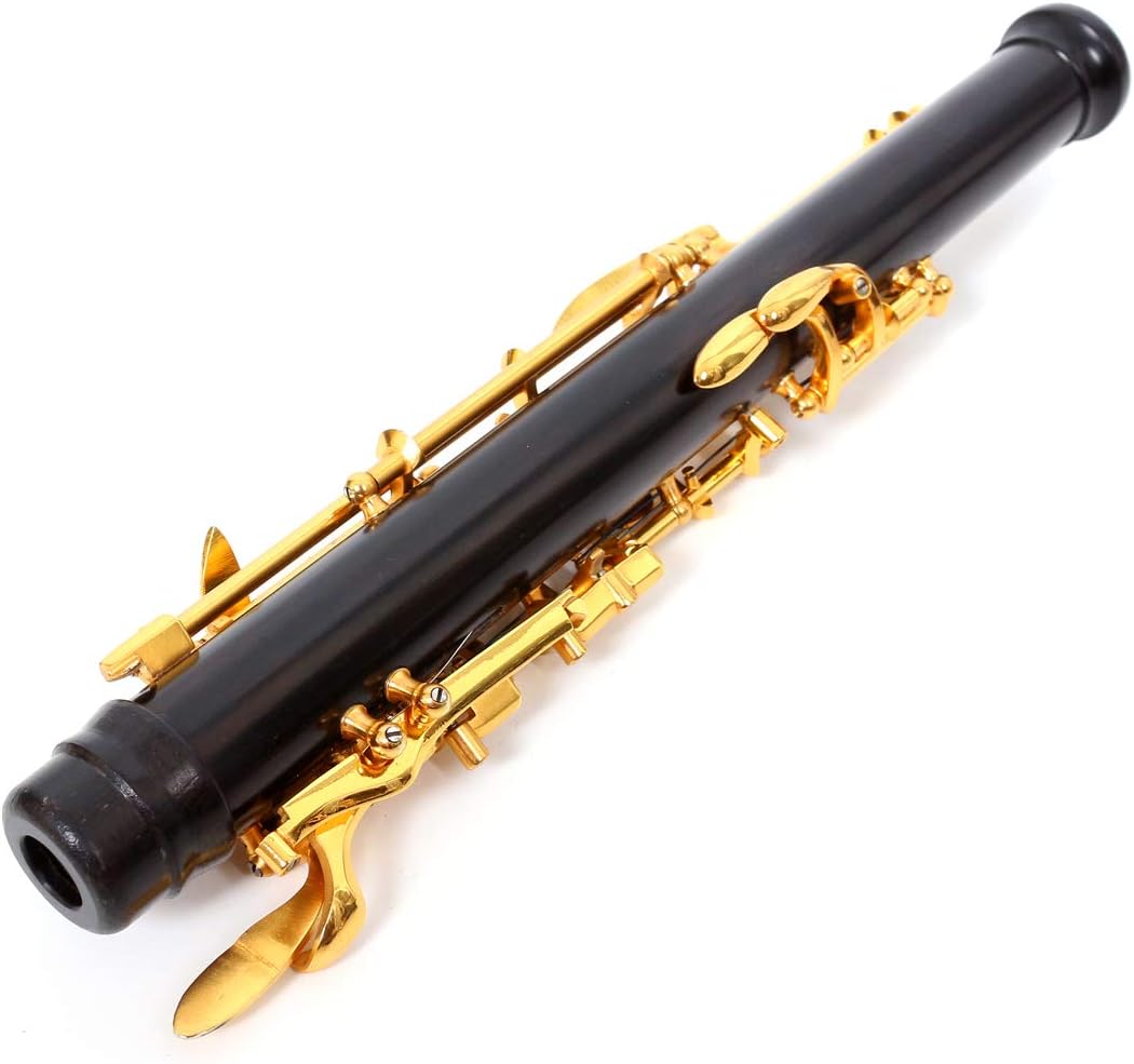Yinfente Professional Oboe Gold Plated Rosewood C Key Left F Resonance Semi-Automatic Woodwind Instrument With Oboe Accessories