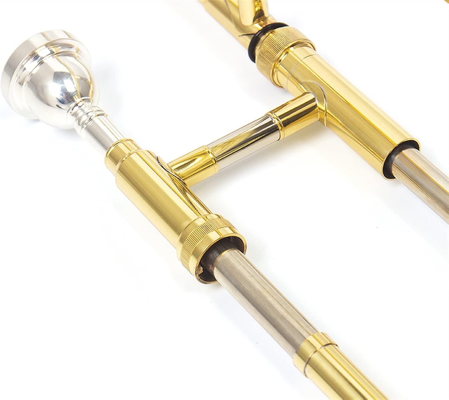 TSTS Professional Bass B Flat Trombone Suitable for Children and Adult Brass Instruments Beginner Trombone