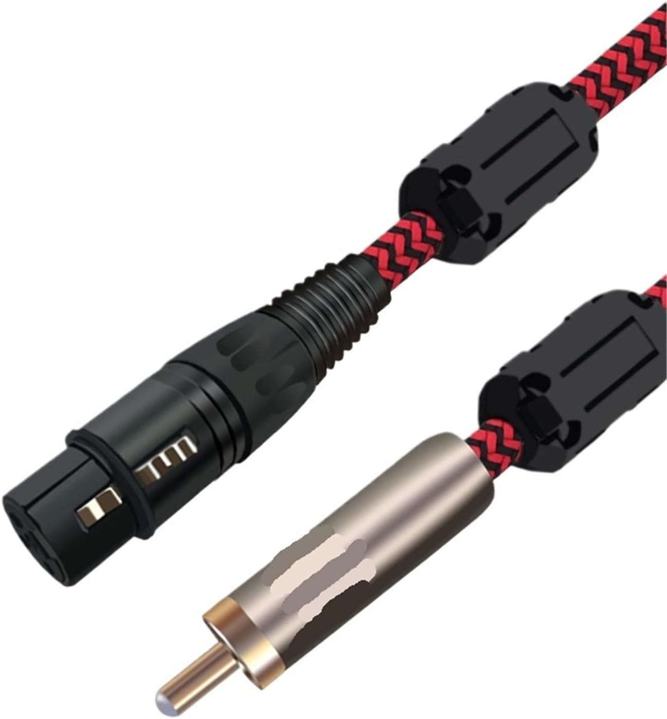 CHMIFTNX Female XLR to Male Shielded Audio Cable for Subwoofer Mixer Amplifier Microphone Speaker AV Cable 1M 2M 3M(Black,12m)
