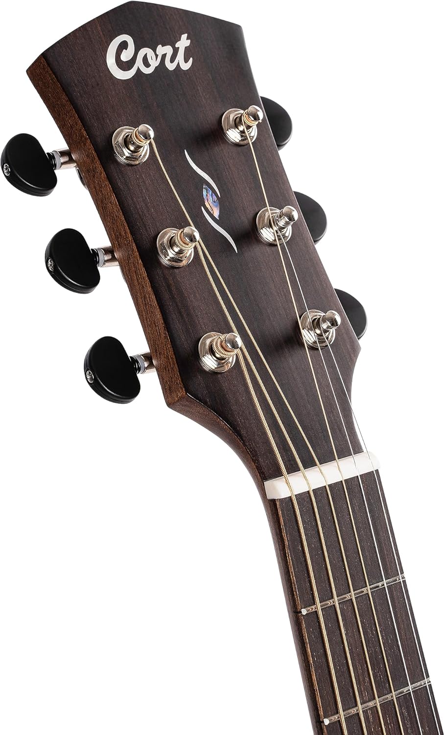 Cort 6 String Acoustic Guitar, Right, Open Pore Black Burst, Full (COREDCOPBB)