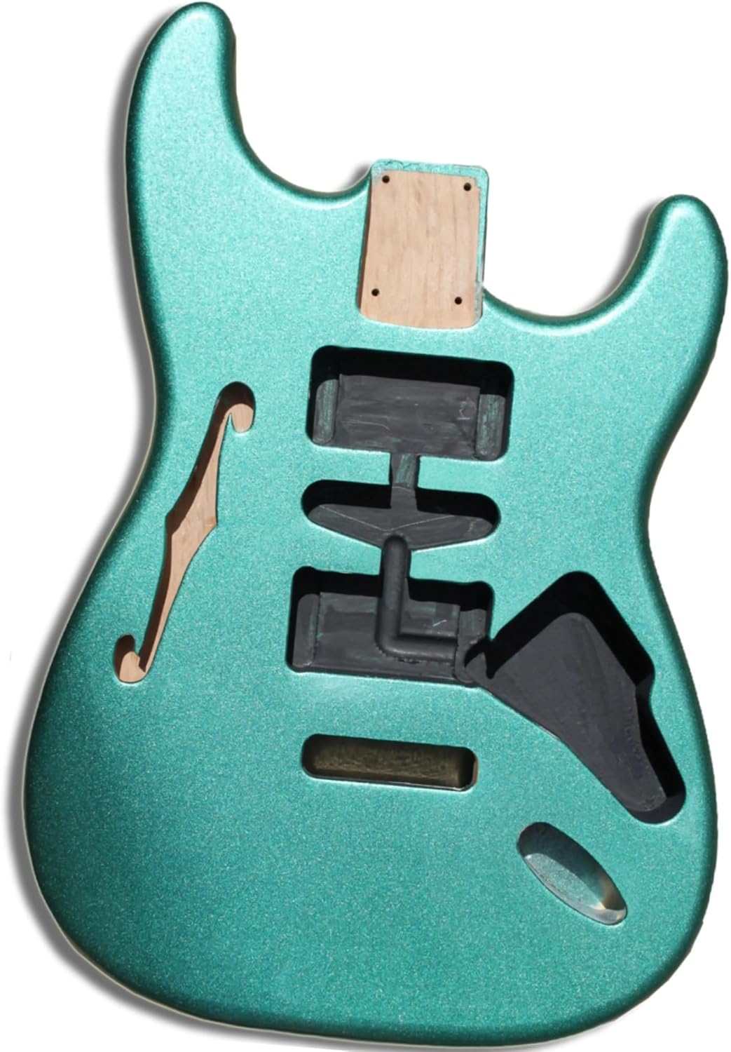 Guitar Body Guitar Replacement Parts Guitar Body 2Pcs Alder Wood For ST Electric Guitar DIY Parts Metallic Green