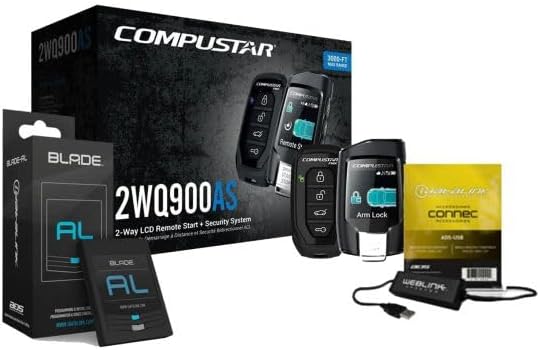 CS2WQ900-AS All-in-One 2-Way Car Remote Start & Alarm Bundled with + (1) ADS-Blade AL Universal Bypass Module + (1) ADS-USB Weblink USB Interface