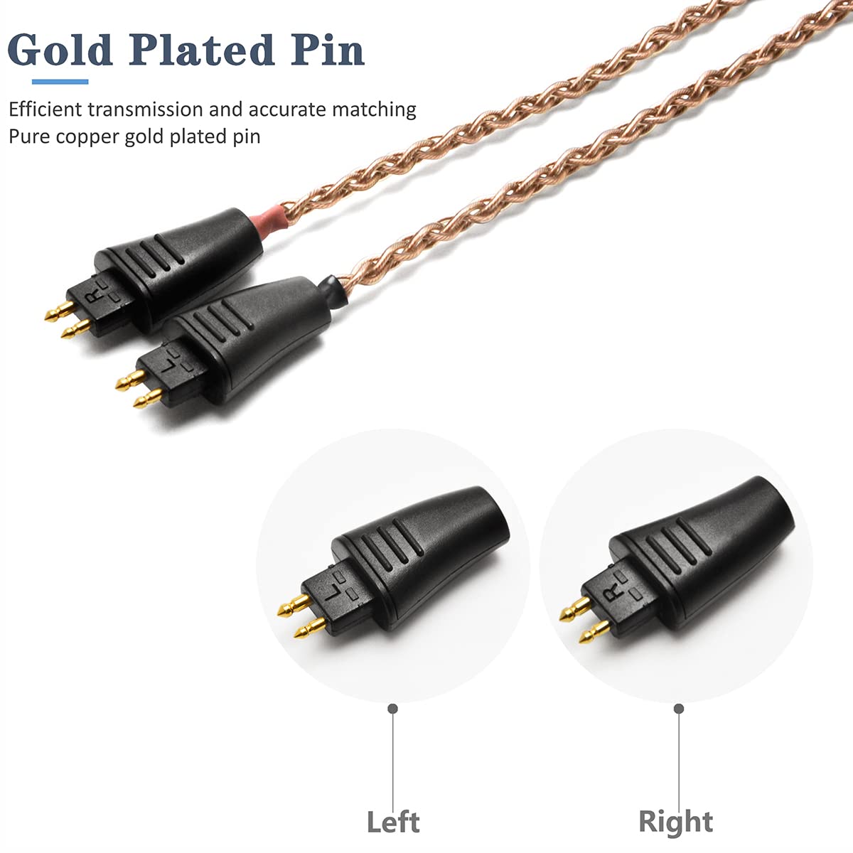 6N Single Crystal Copper Upgrade Headphone Cable 3.5mm/4.4mm/4Pin XLR Headphone Upgrade Cable for Fostex TH610 TH900 MK2 TH909 (4Pin XLR Plug)