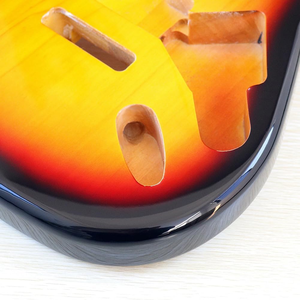 JD.Moon Electric Guitar Body for Fender ST Strat Guitar DIY Poplar Guitar Body HSS Glossy Sunset 56mm