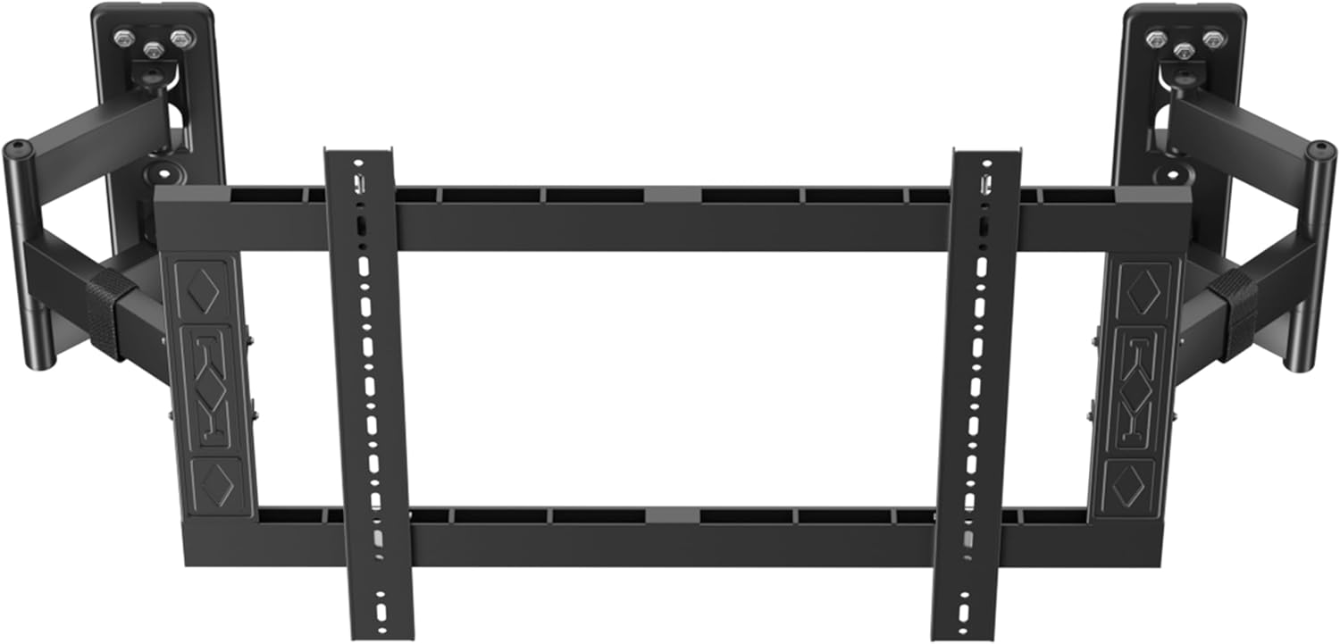Heavy Duty Corner TV Wall Mount Bracket–Full Motion for 70-100 Inch Flat Curved Screen TVs,Ultra-Thin Dual Arm with Tilt,Swivel,Extension,U-Slot,VESA 800x600mm,Load 220 lbs,XL-DY894