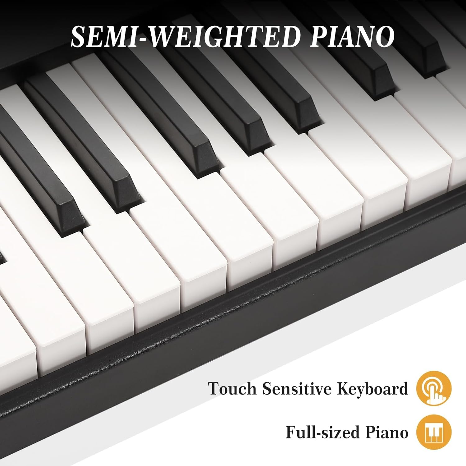 Keyboard Piano, Portable Digital Piano 88 Key, Electric Keyboard Piano With Stand, Headphones, Pedal, Handbag, Power Supply, Full Size Piano Keyboard for Beginners and Professionals