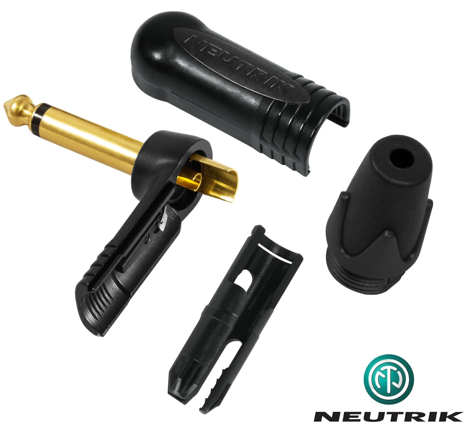 50 Foot - WBC-PRO-Guitar – 20 AWG - Low-Cap (18pF/ft) – Pro-Grade – Graphite-Based - Dual-Shielded Guitar, Bass, Instrument Cable with Neutrik Straight to Angled ¼ Inch (6.35mm) Gold TS Connectors