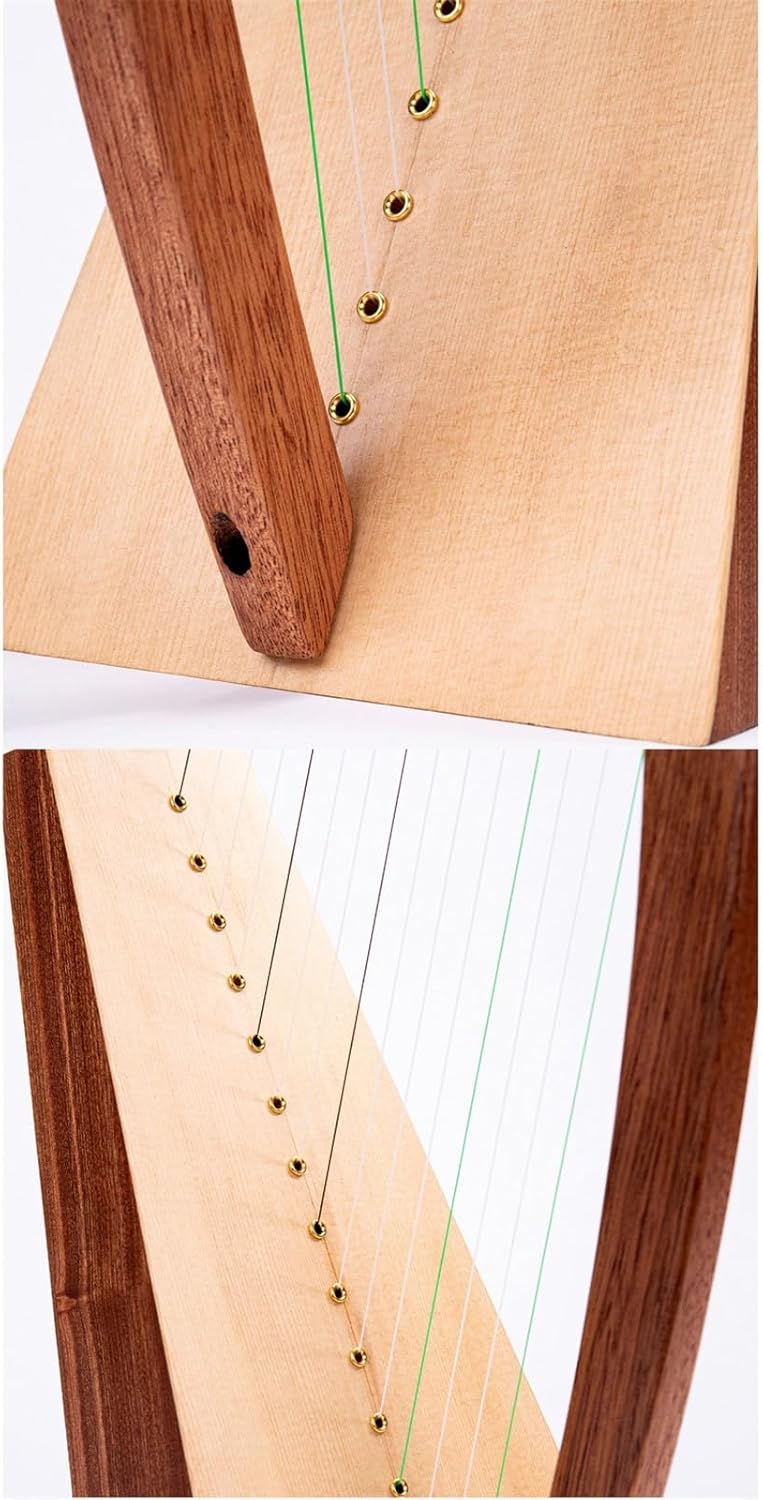 Lyre Harp Set 15-string Niche Instrument Small Harp Mahogany Veneer/spruce Veneer