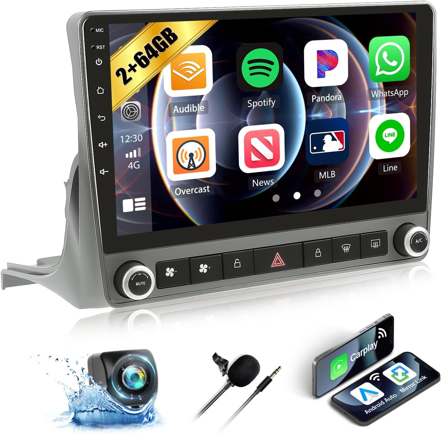 2G+64G Car Stereo Radio for Chevy Camaro 2010 2011 2012 2013 2014 2015 Android 13 Radio with Wireless CarPlay Android Auto 9