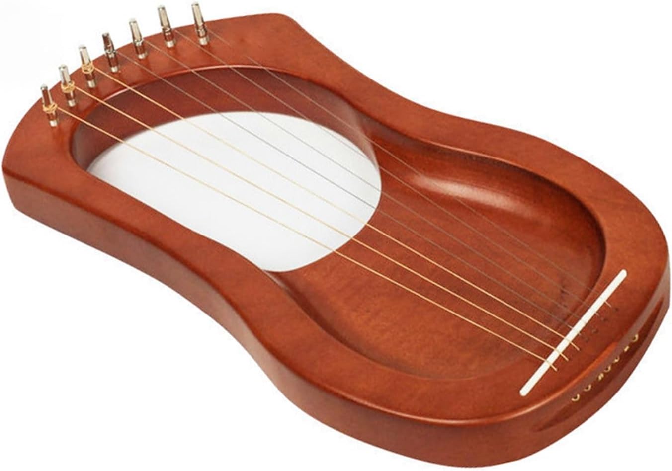 Lyre Harp Set Small Harp Niche Instrument Khaki Mahogany Material