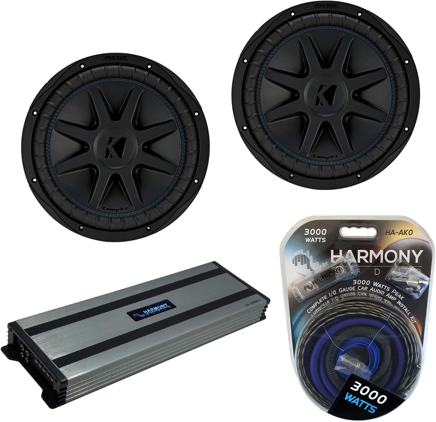 Harmony Audio Kicker (2) CVX12 Car Audio CompVX Subwoofer 12