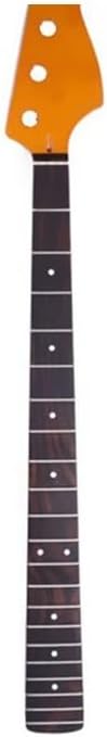 21 Frets Yellow Color Glossy Paint Maple Electric Bass Guitar Neck Rosewood Fingerboard Musical Instrument Accessories