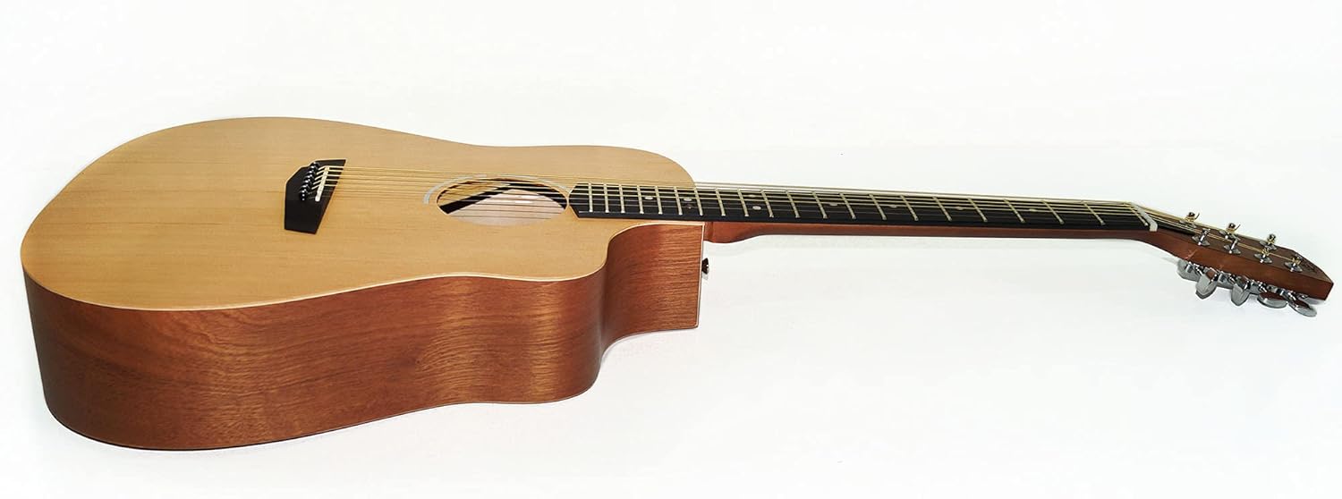 Acoustic guitar, Ukrainian Seven 7 String Guitar, Сutaway, Sand, Natural Wood made in Ukraine, Original Acoustic Guitar, Wonderful Sound, Gift Hobby Musical Instrument