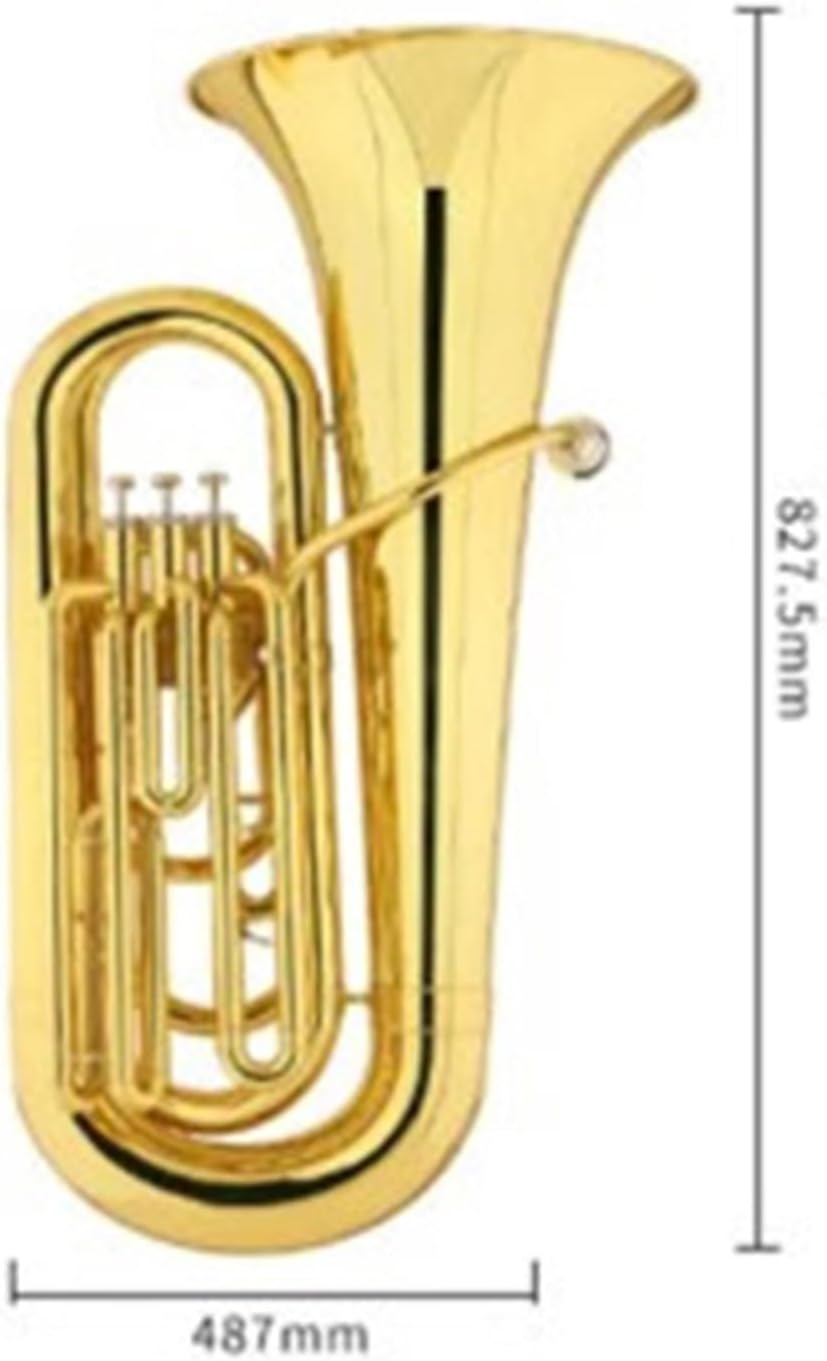 Beginner euphonium Three-key Trombone Bass B Flat Upright Trombone Lacquered Brass Instrument