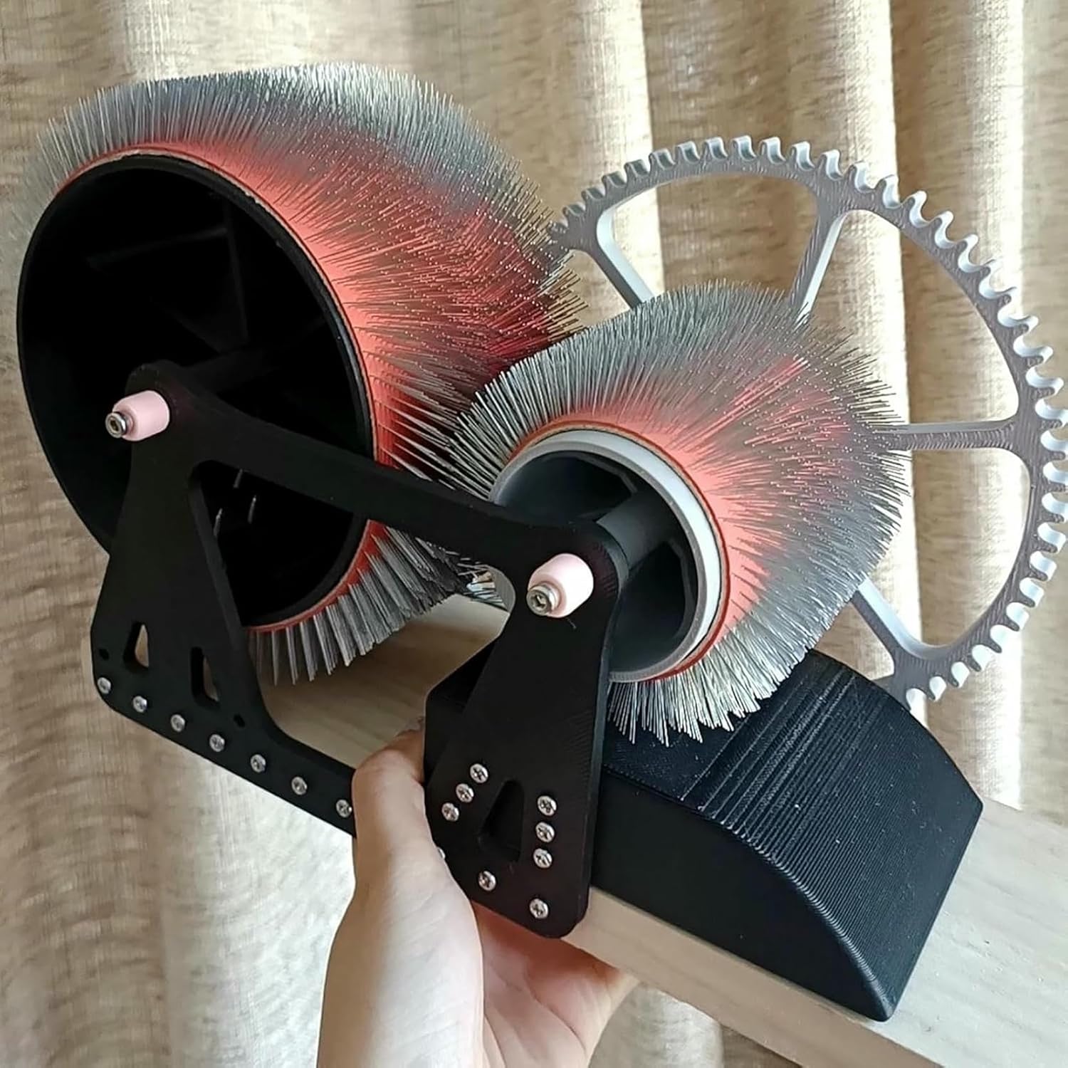 Manual Wool Carding Machine Wool Drum Carder Fiber Carding Machine with Hand Crank Remove Fiber Impurities Fast Color Mixing Wool Blending Wheel for Combing Blending~/